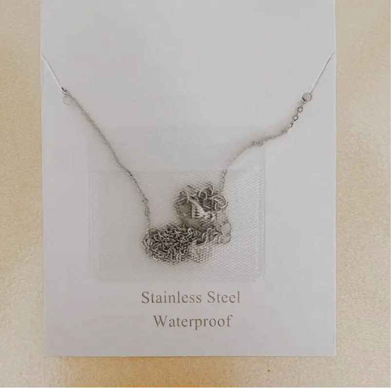 Semicolon Heart Charm Necklace