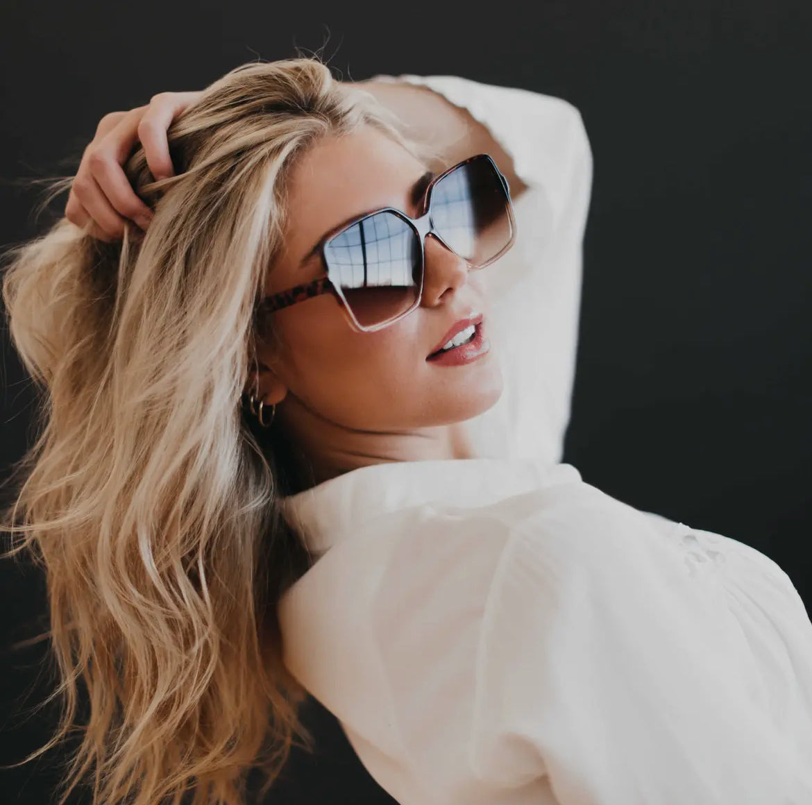 Henna Hexagon Frame Sunglasses