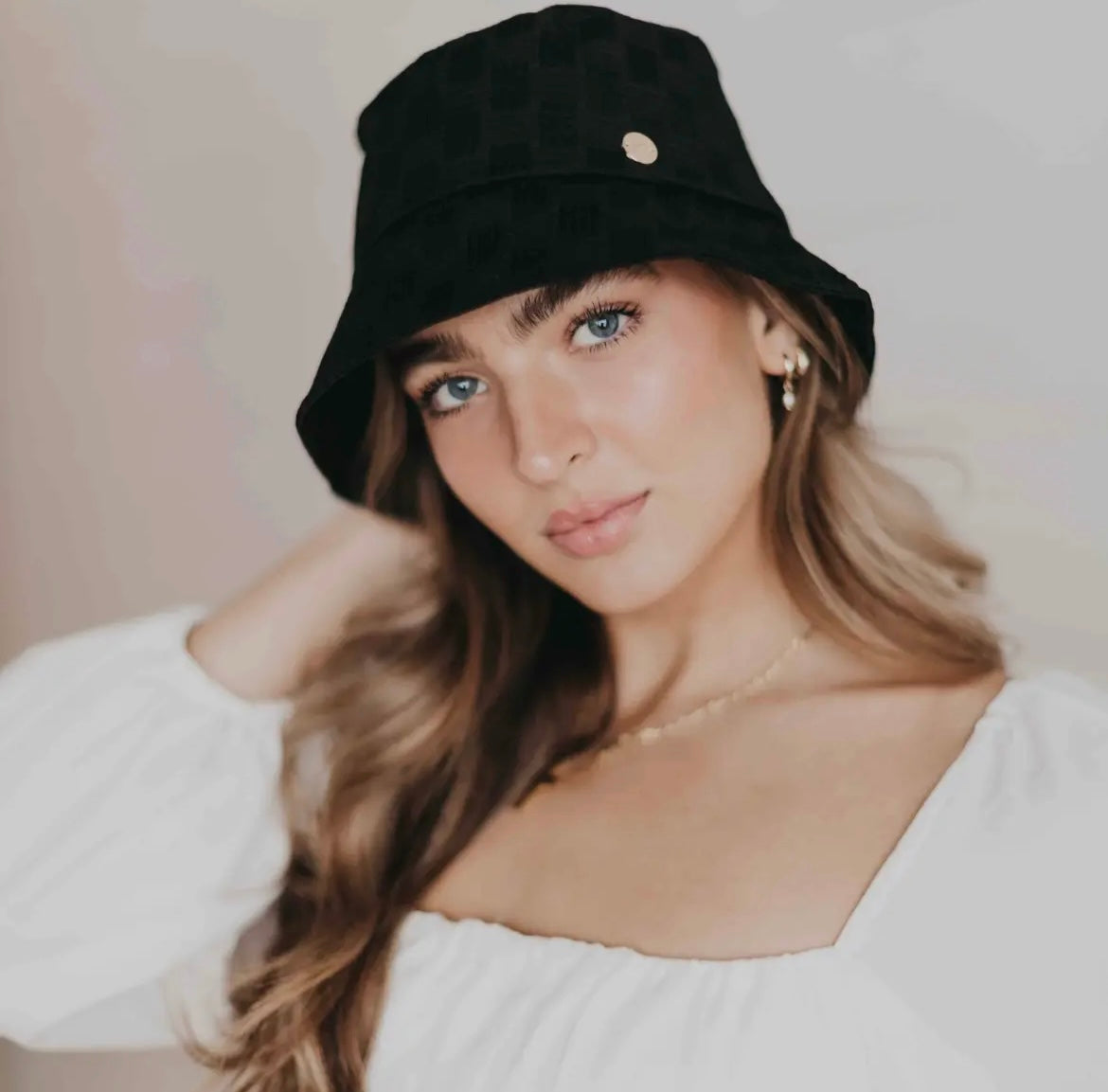 Clearwater Bucket Hat in Checked Black