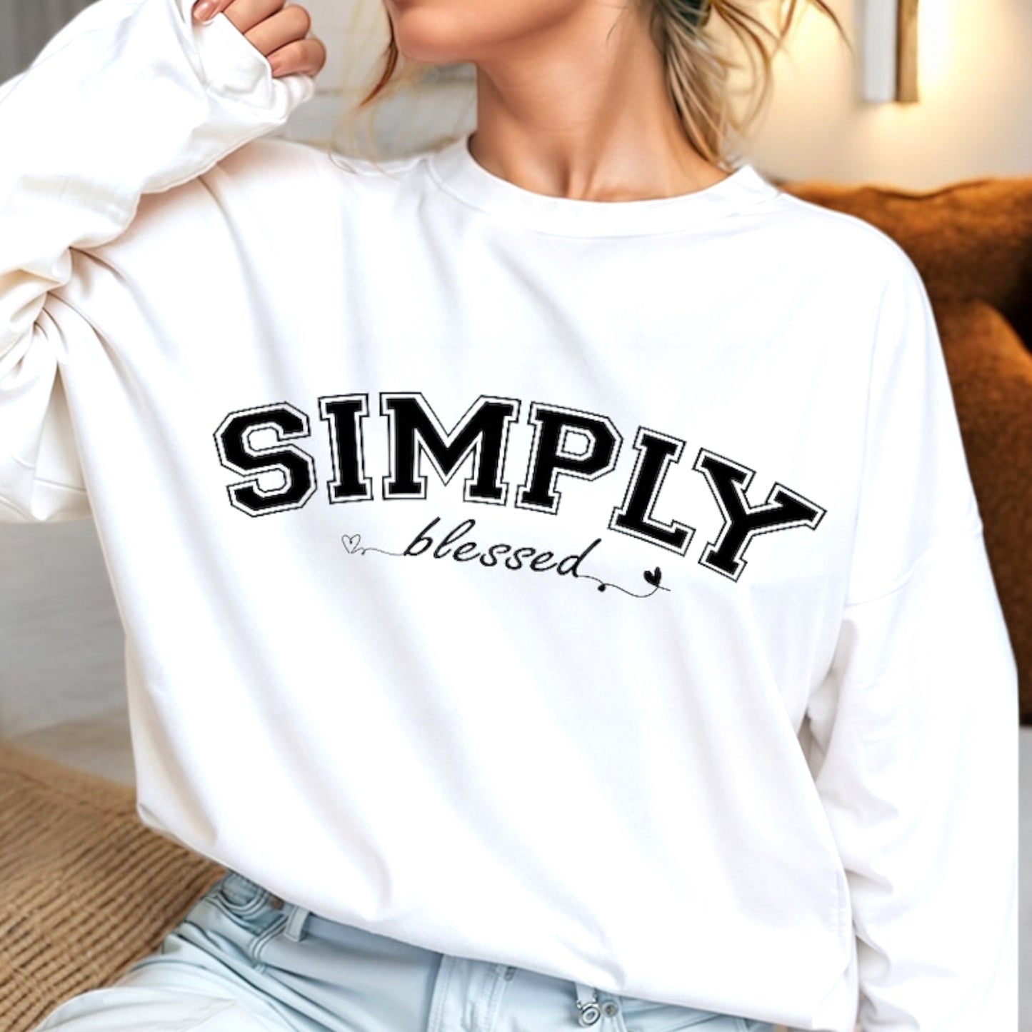 Simply Blessed Varsity Crewneck