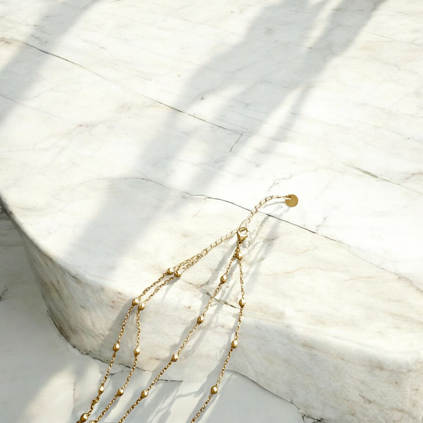 Double Drawn Single Clasp Faux Lariat