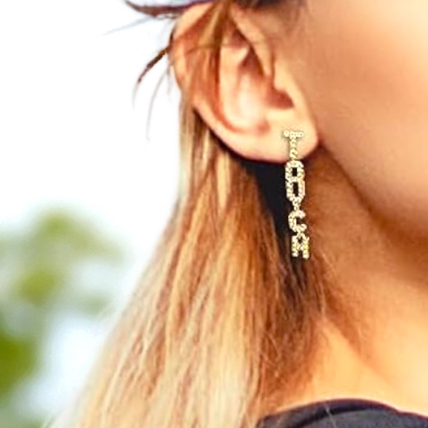 Touch Down Drip Dangle Post Earrings