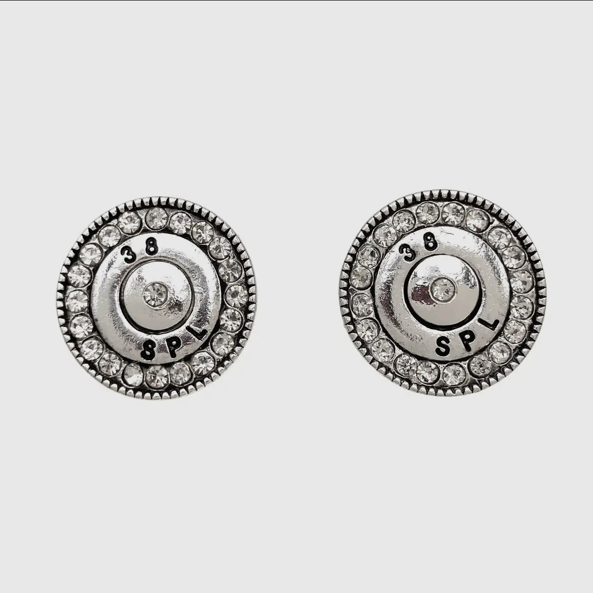 38 SPL Shell Style Glam Stud Earrings
