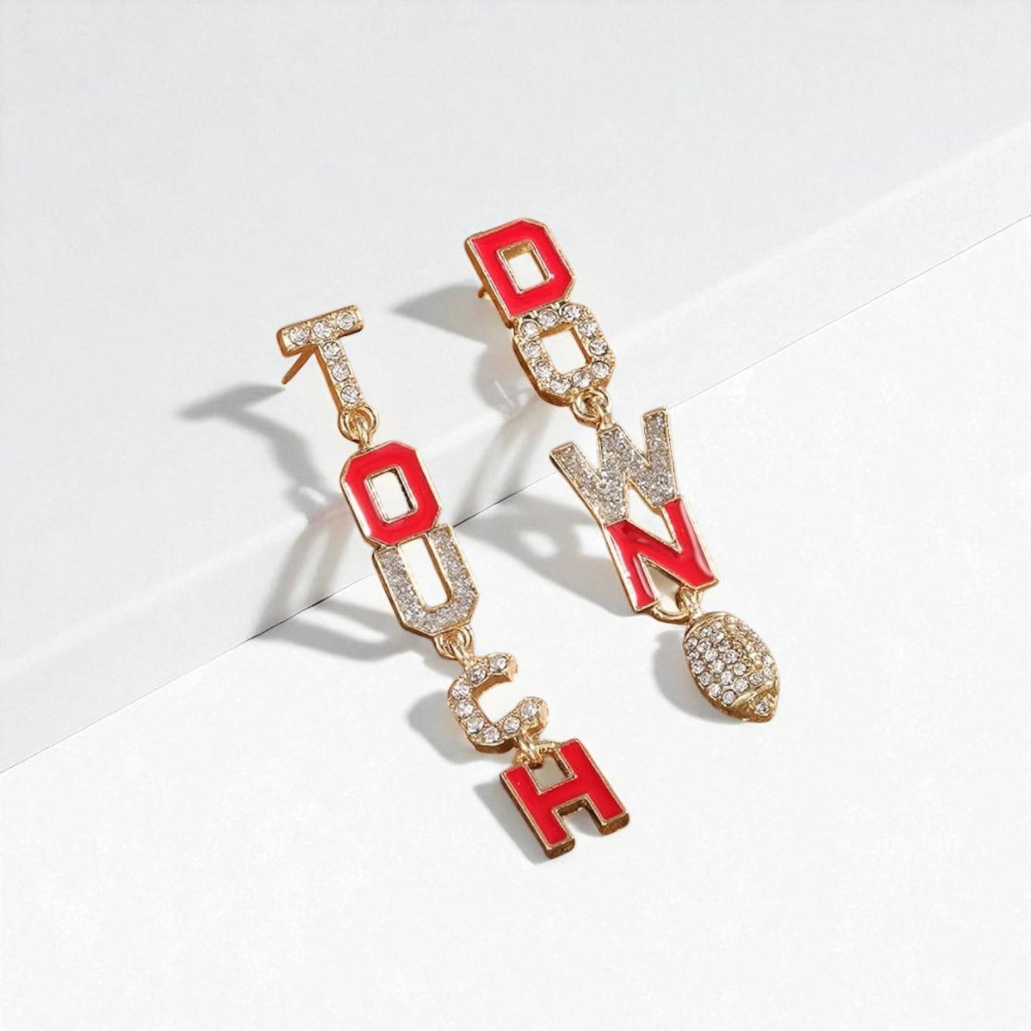 Touch Down Drip Dangle Post Earrings