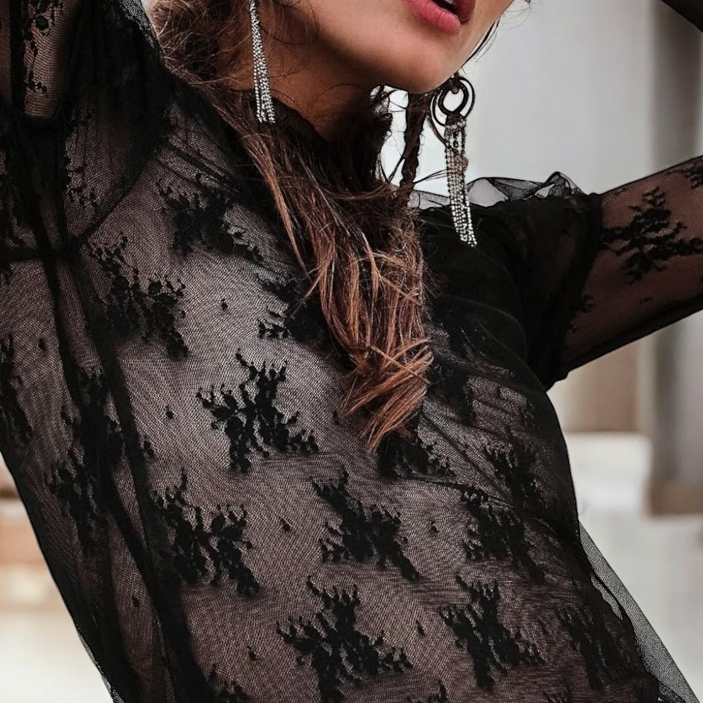 Wildflower Sheer Stretch Layering Tops
