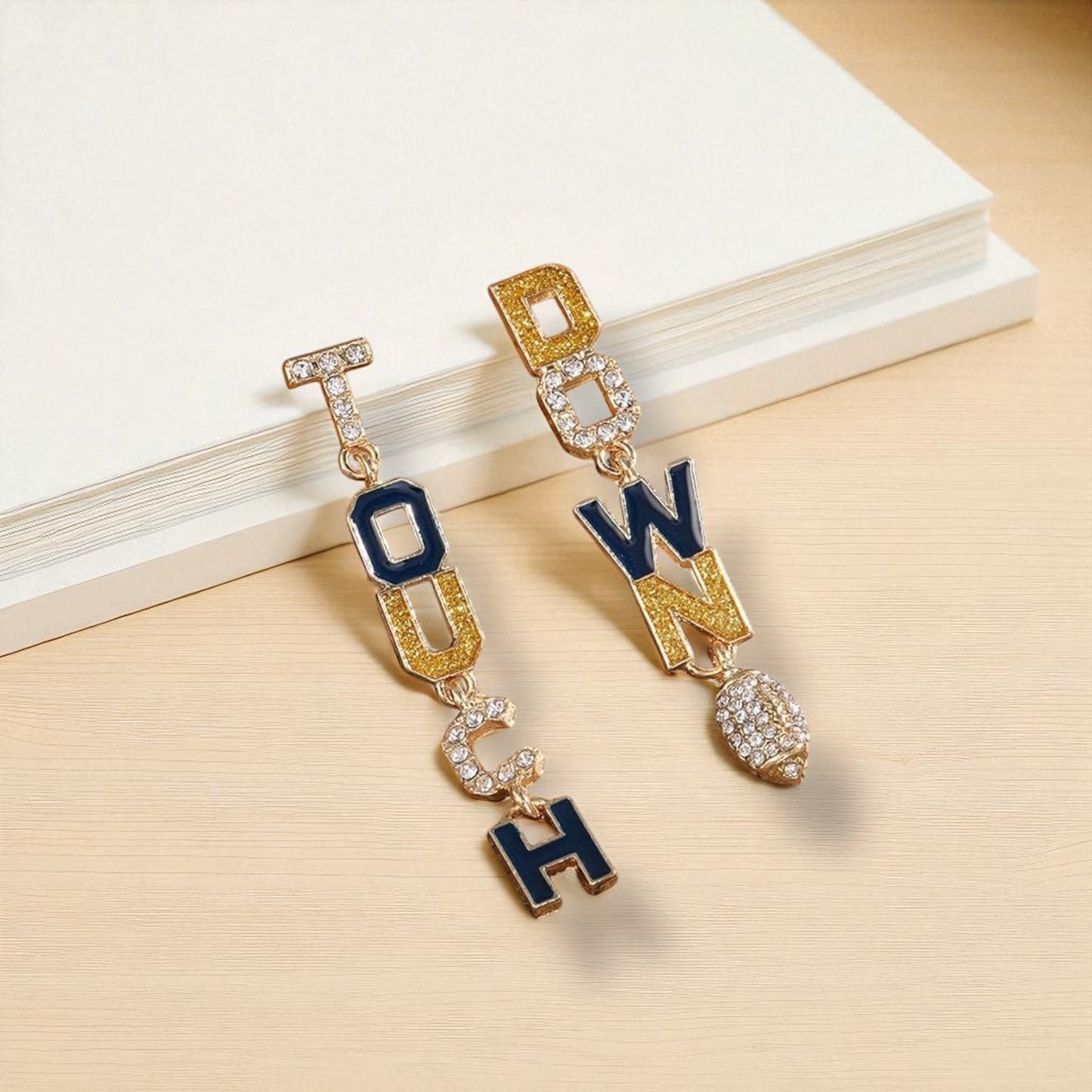 Touch Down Drip Dangle Post Earrings
