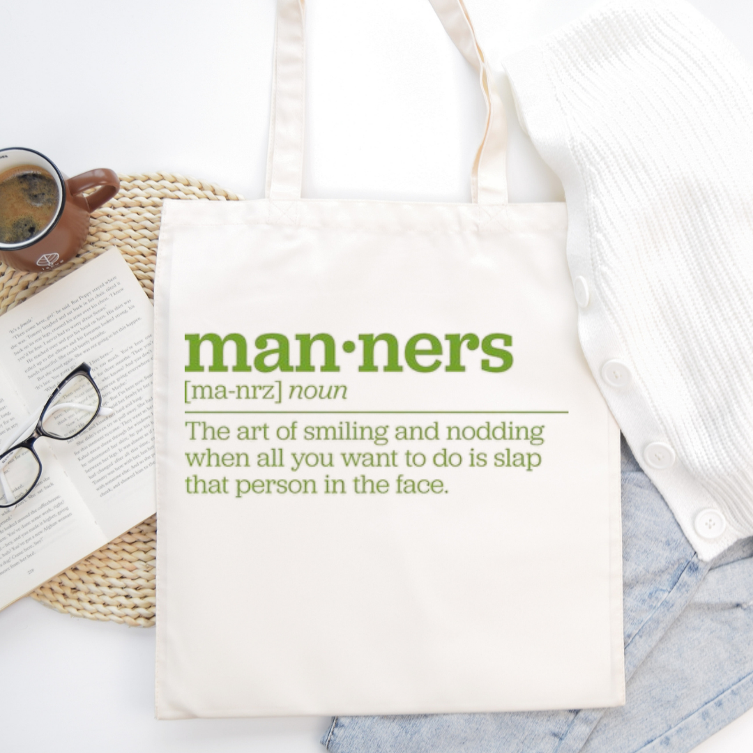 Definition Tote Collection: manners Tote