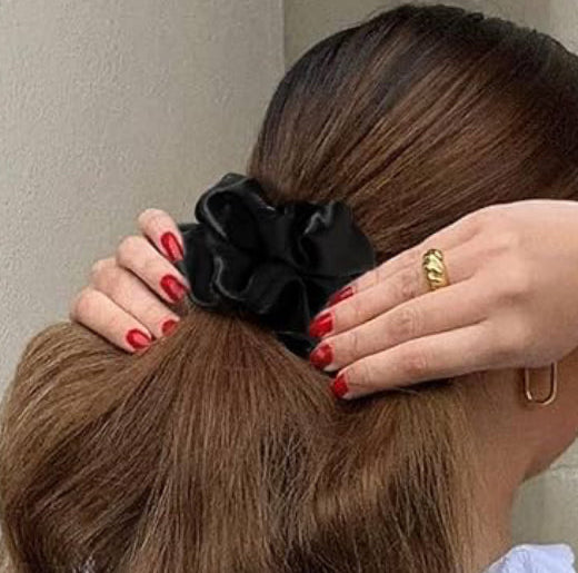 Signature Textured Satin Scrunchie Set