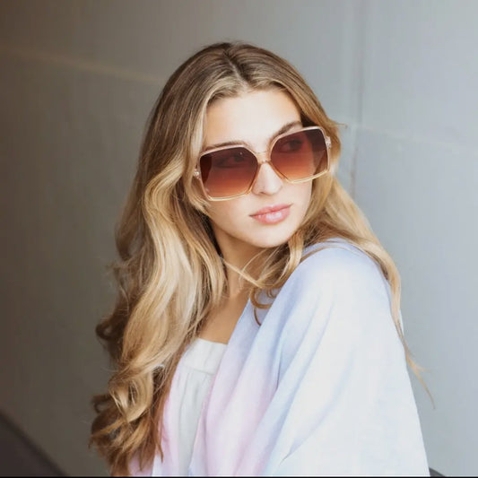 Henna Hexagon Frame Sunglasses