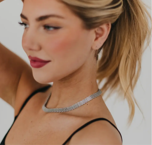 Milani Soft Silver Mesh Necklace