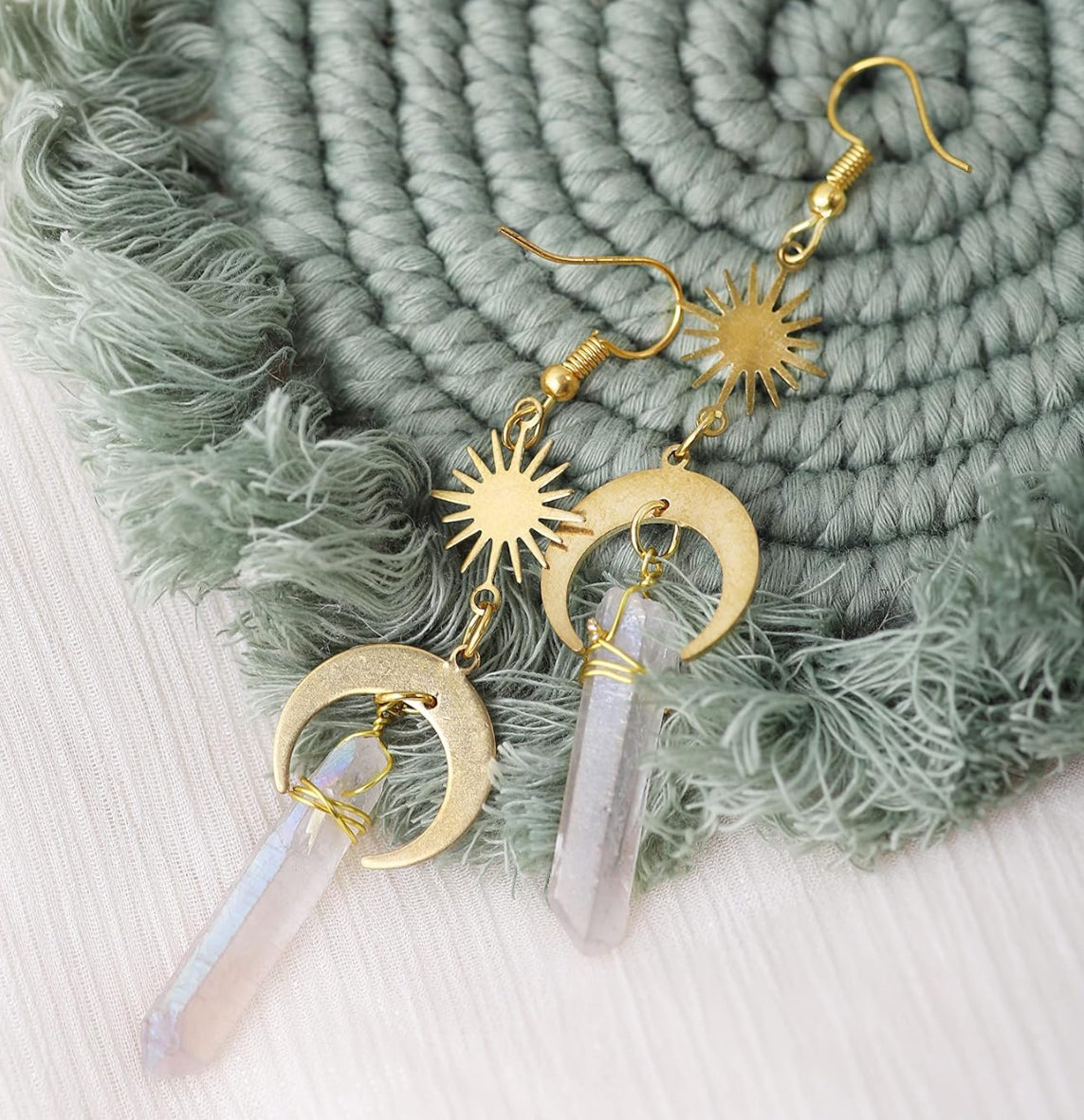 Sacina Celestial Crystal Quartz Dangle
