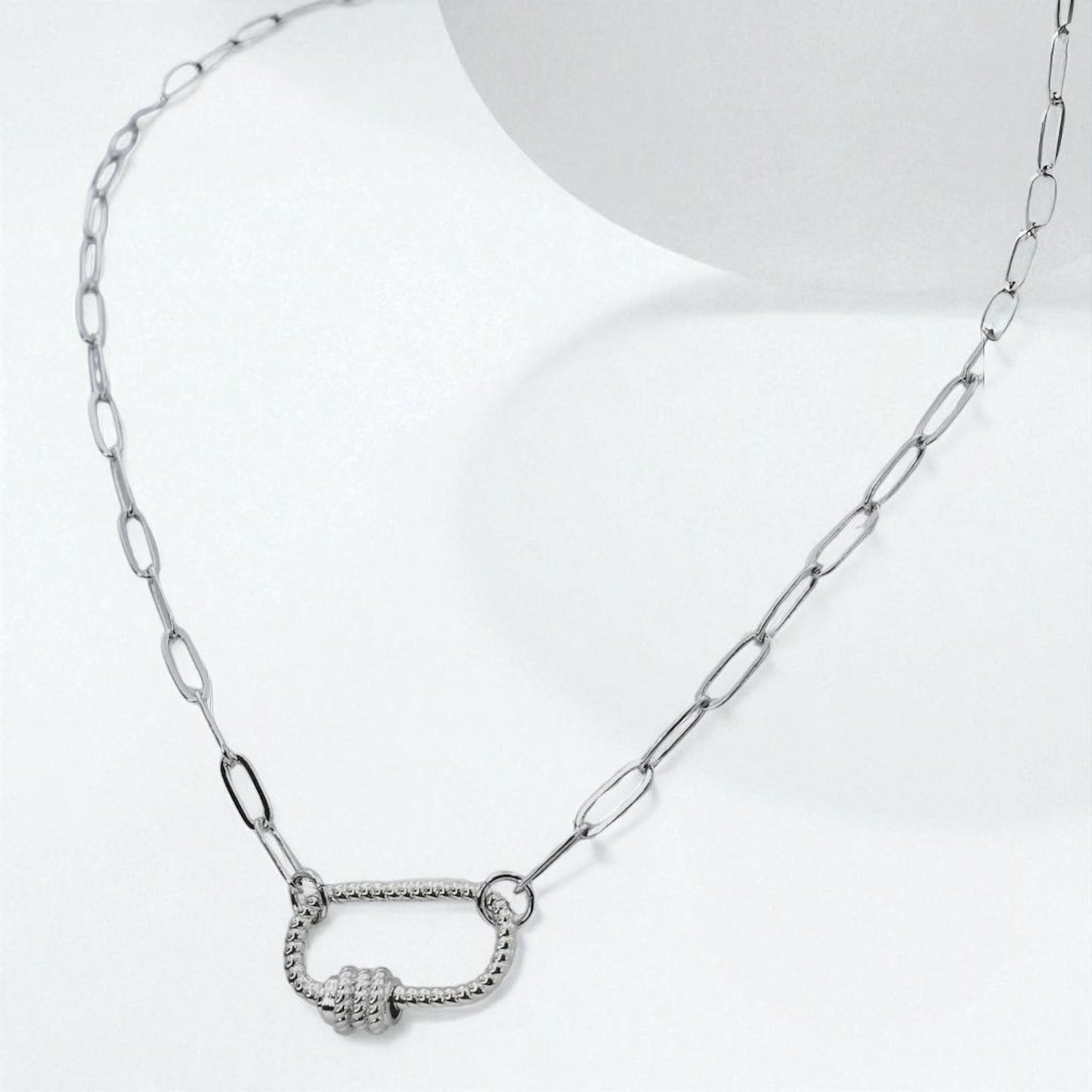 Pavé Paperclip Charm Starter Chains