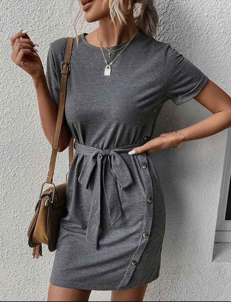 The Audrey Detailed T-shirt Dress