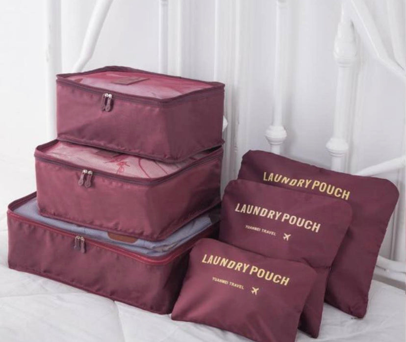 6 piece Travel Organizer Bag Set