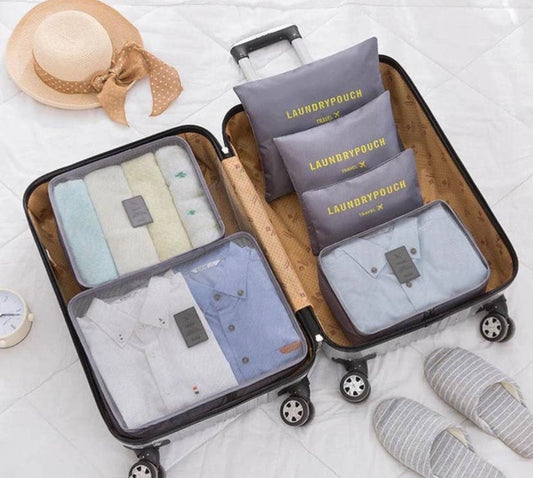 6 piece Travel Organizer Bag Set