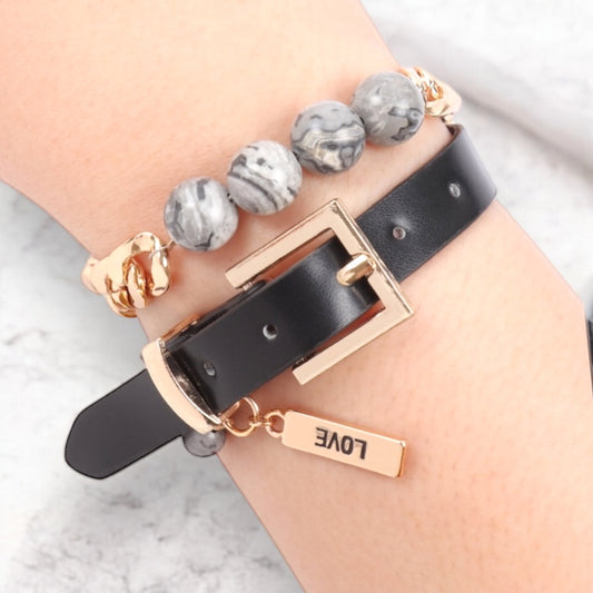 Charm Starter Wrap Buckle Bracelet