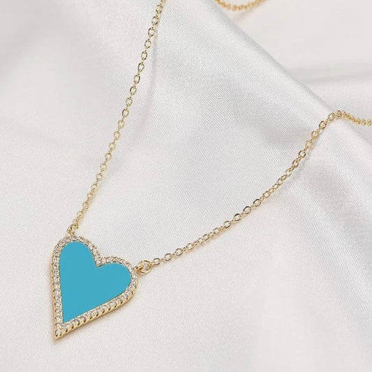 Sparkling Pastels Collection Heart Pendants.