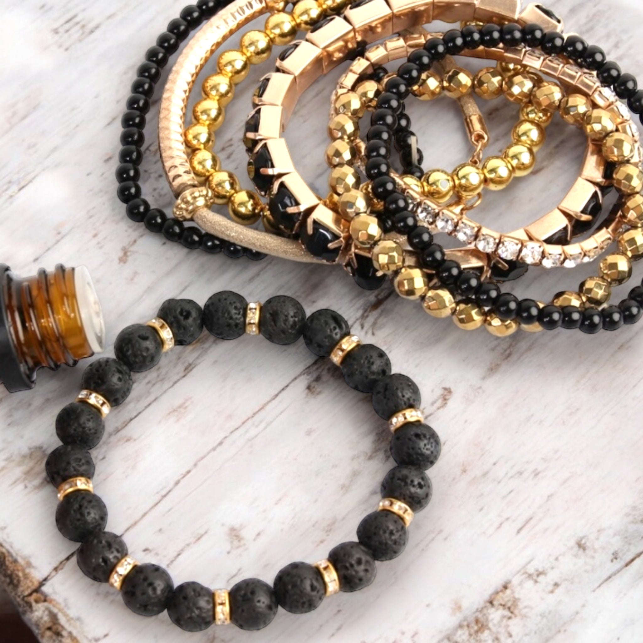 Golden Hour Lava Rock Stretch Stack