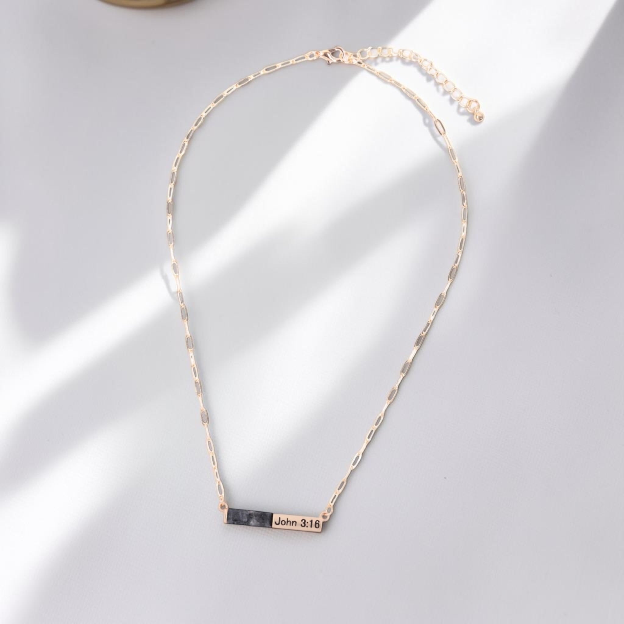 John 3:16 Marble Bar Pendant