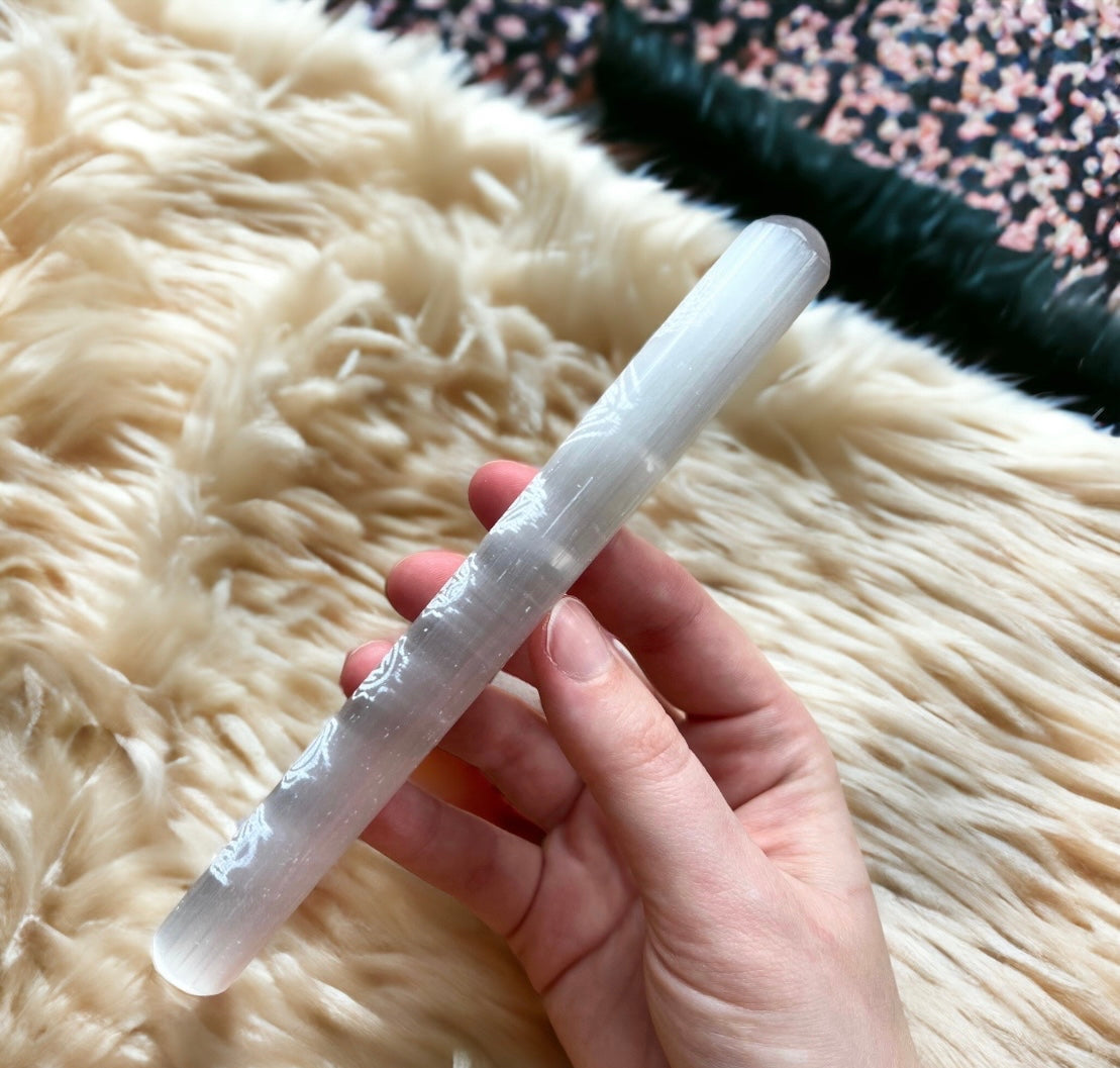 Selenite Crystal Chakra Wand