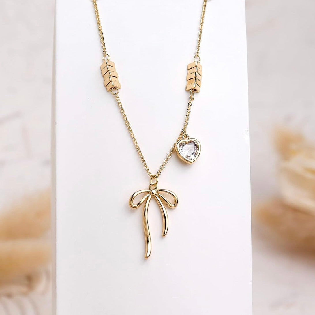 The Charming Charlie Bow 14k Necklace