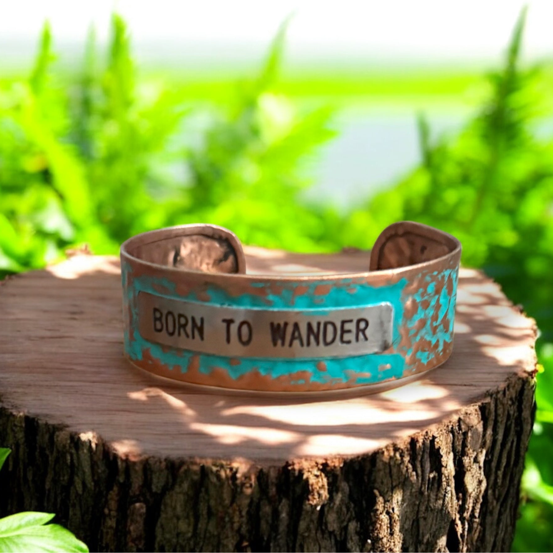 Born To Wander Distressed Cuff