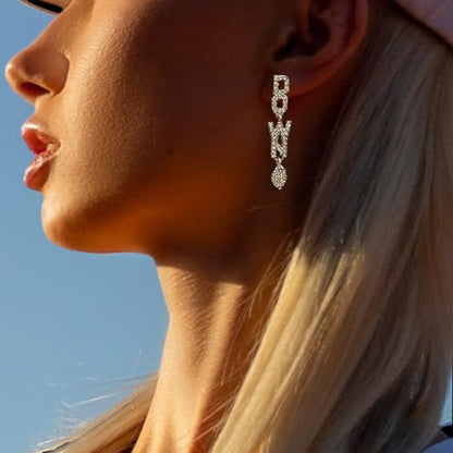 Touch Down Drip Dangle Post Earrings