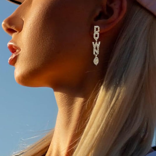 Touch Down Drip Dangle Post Earrings