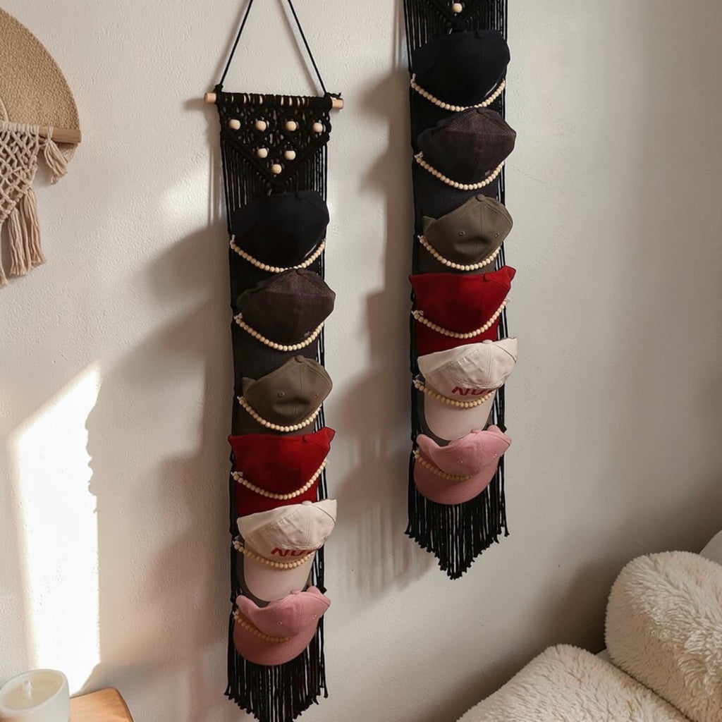 Upgraded Macrame Ball Cap Style Display