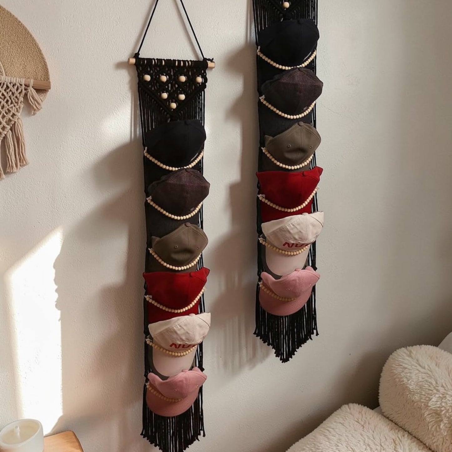 Upgraded Macrame Ball Cap Style Display