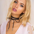 Wrap around Suede Shoelace Choker