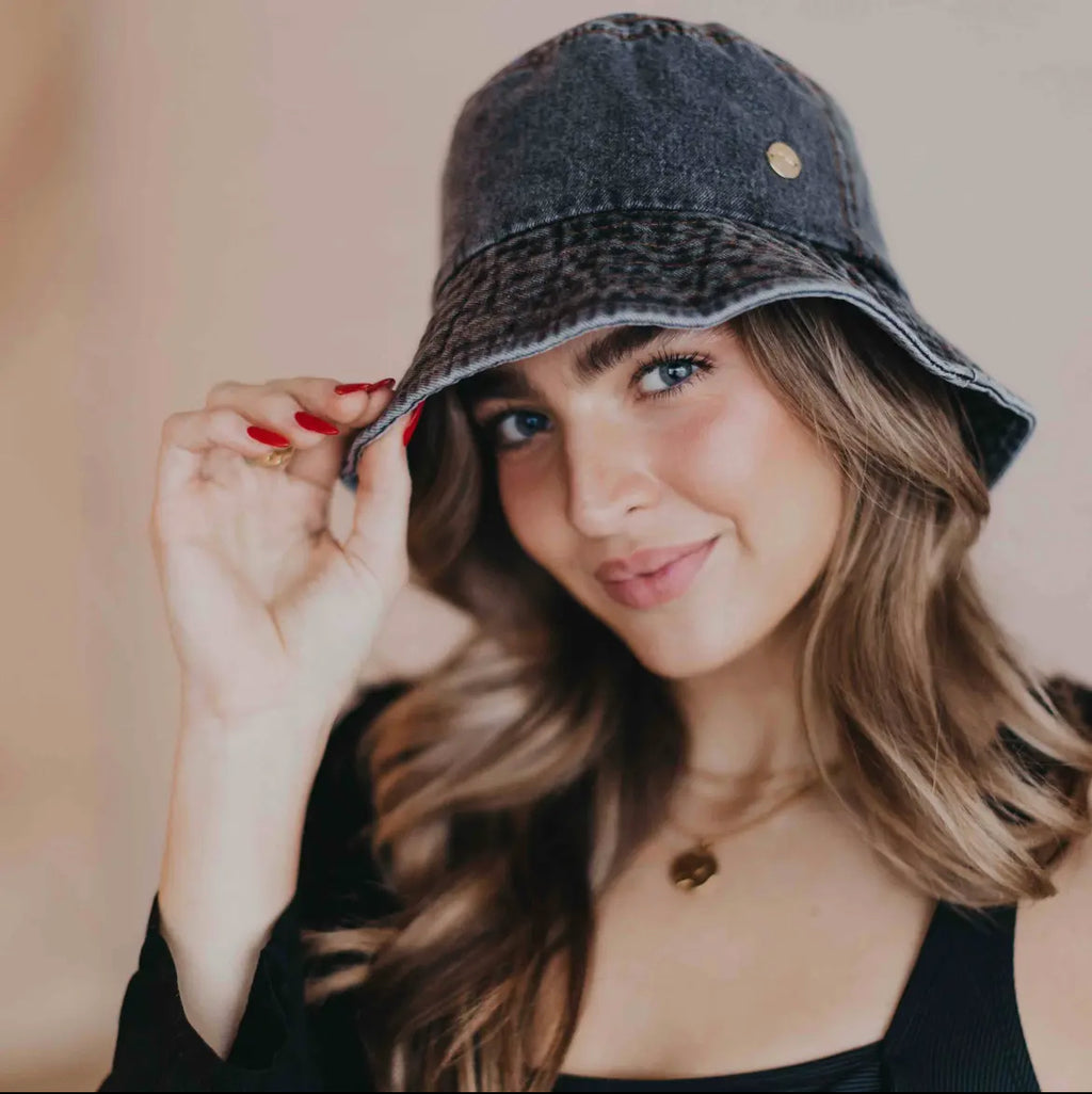 Clearwater Bucket Hat in Dark Denim Color