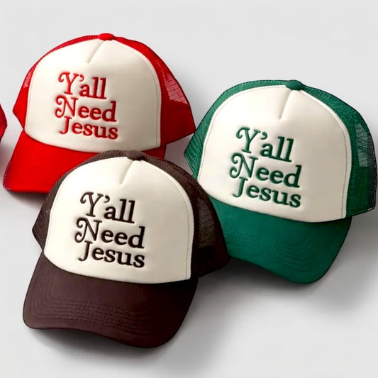 Embroidered Script Trucker Hat Collection