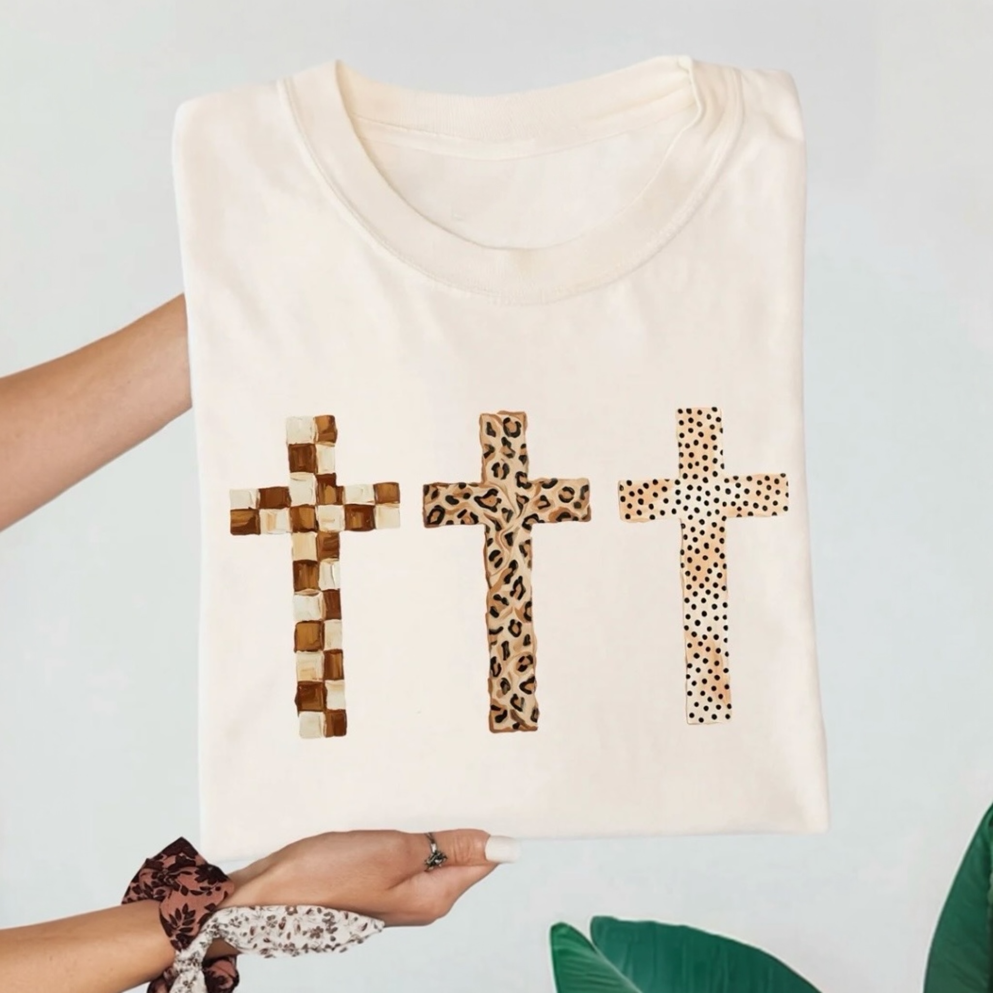 Mosaic Painted Crosses Tee
