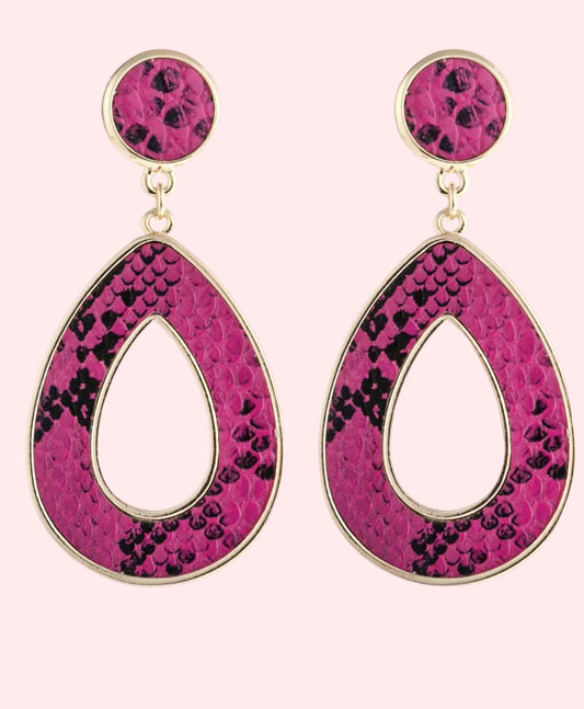 Heavy Metal Hot Pink Dangle