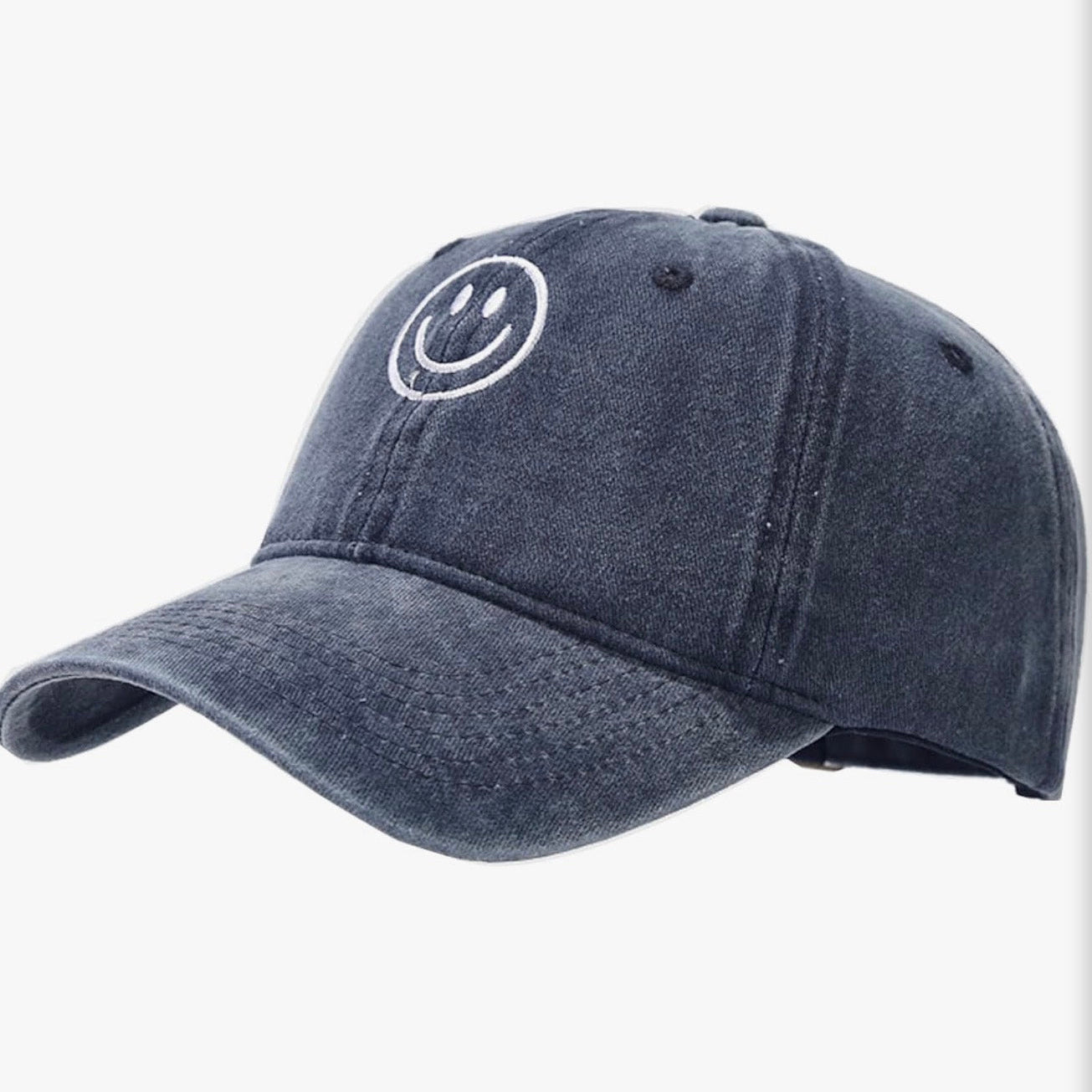 Smiley Embroidered Dad Hat