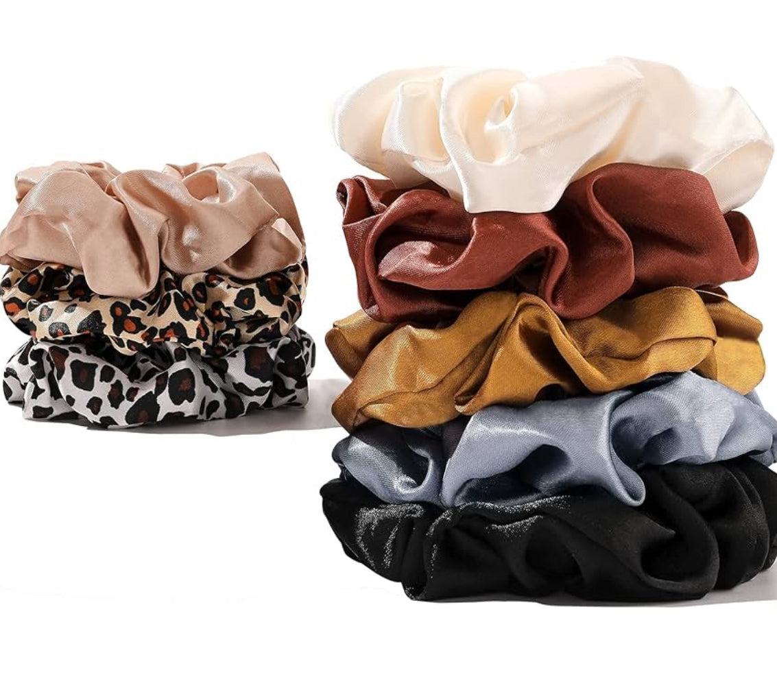 Signature Textured Satin Scrunchie Set