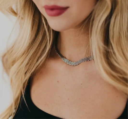 Milani Soft Silver Mesh Necklace