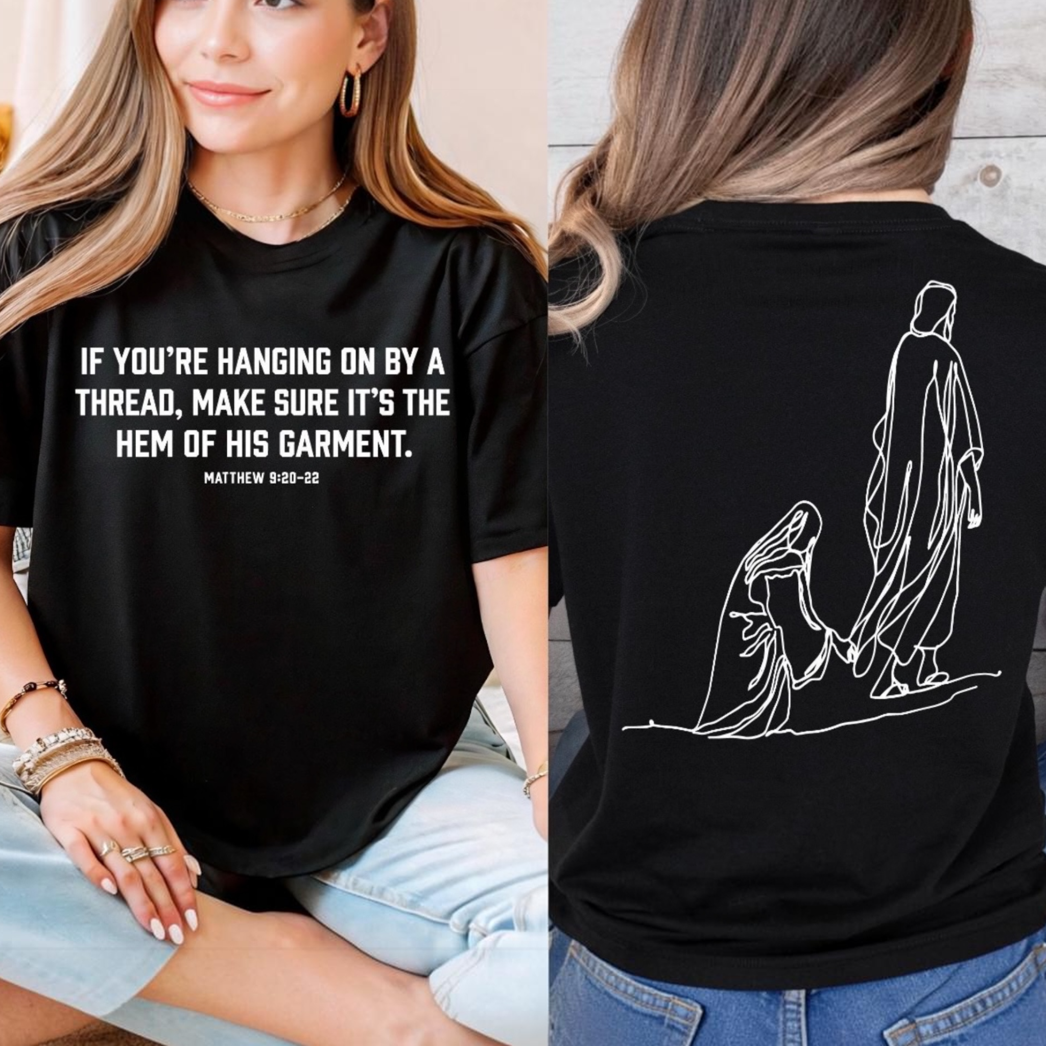 Matthew 9:20-22 Tee front/back