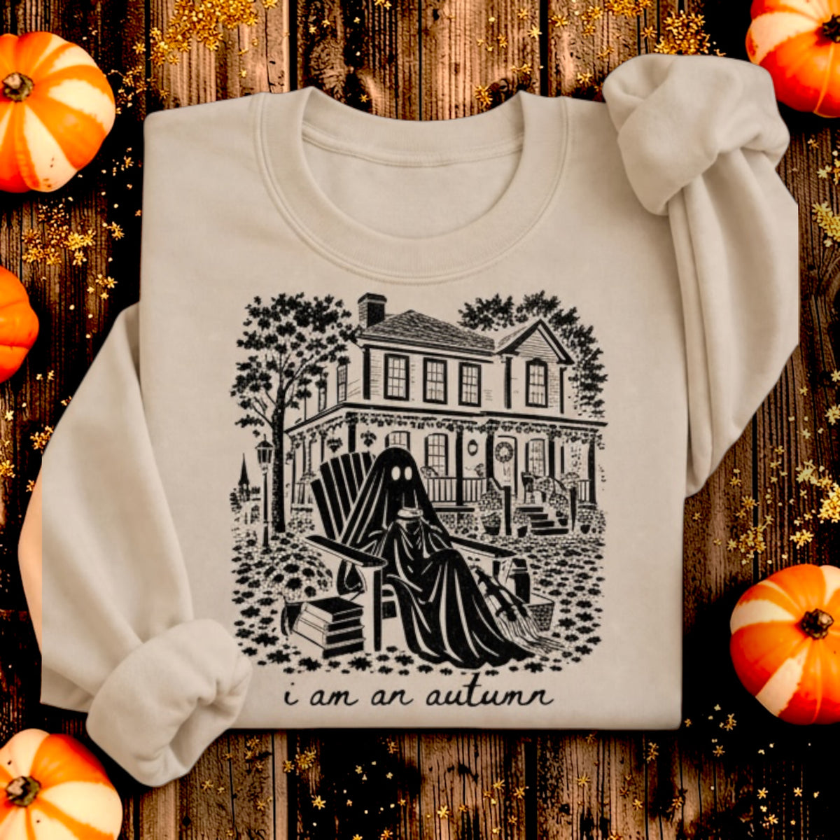 “I am an autumn” painted Crewneck