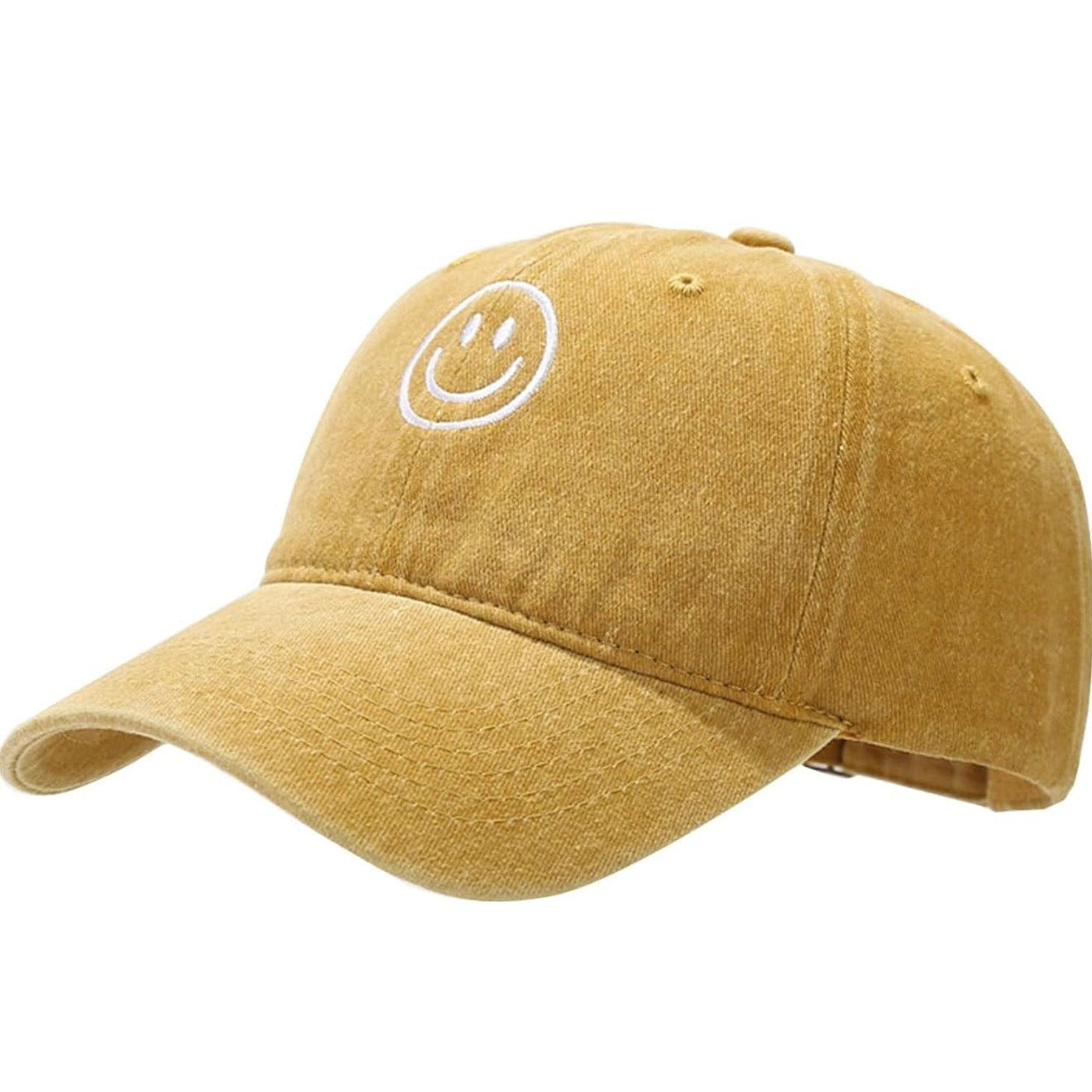 Smiley Embroidered Dad Hat