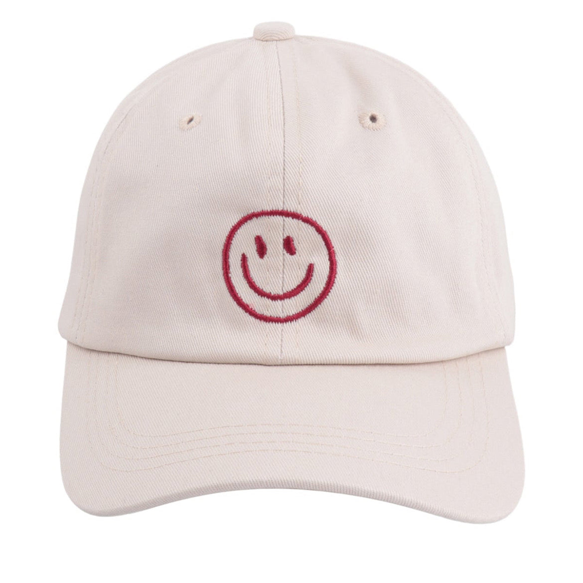 Smiley Embroidered Dad Hat