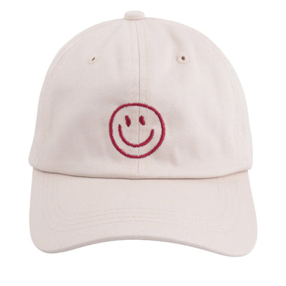 Smiley Embroidered Dad Hat