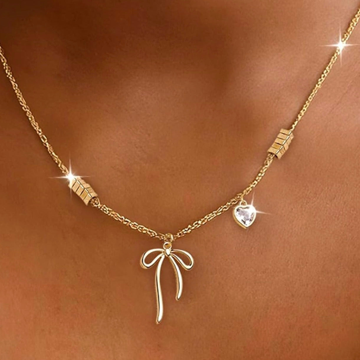 The Charming Charlie Bow 14k Necklace