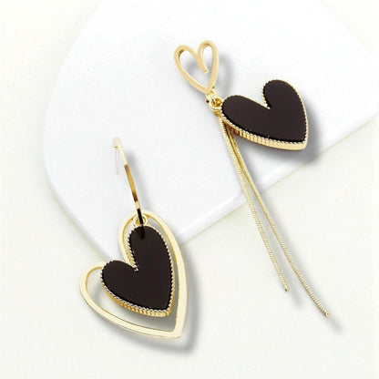 Queen of Hearts Asymmetrical Dangle set