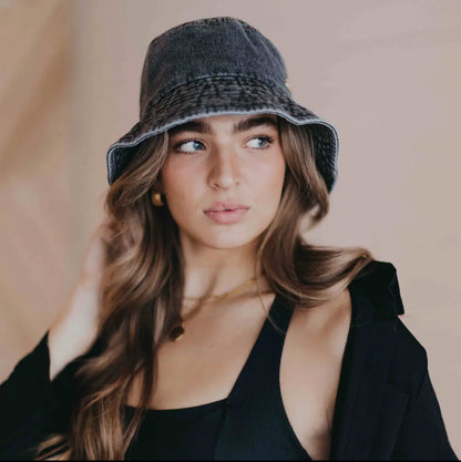 Clearwater Bucket Hat in Dark Denim Color