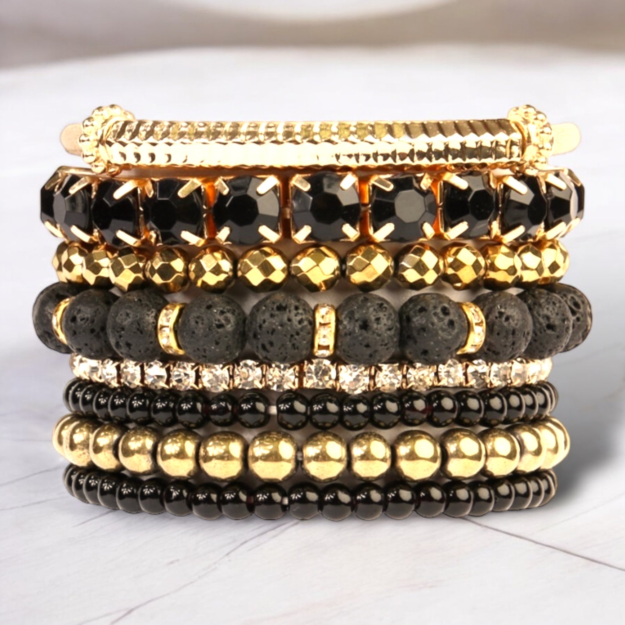 Golden Hour Lava Rock Stretch Stack