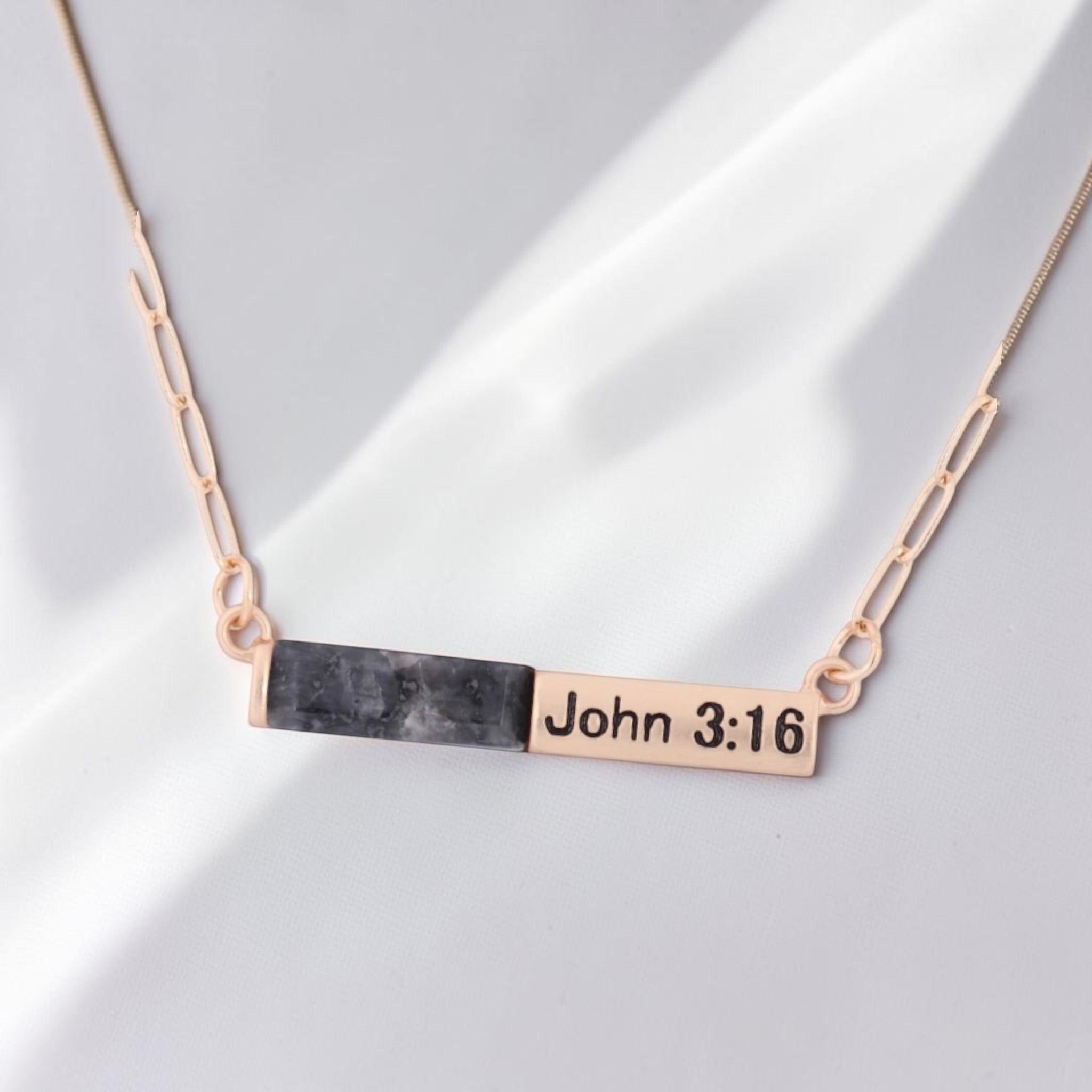 John 3:16 Marble Bar Pendant