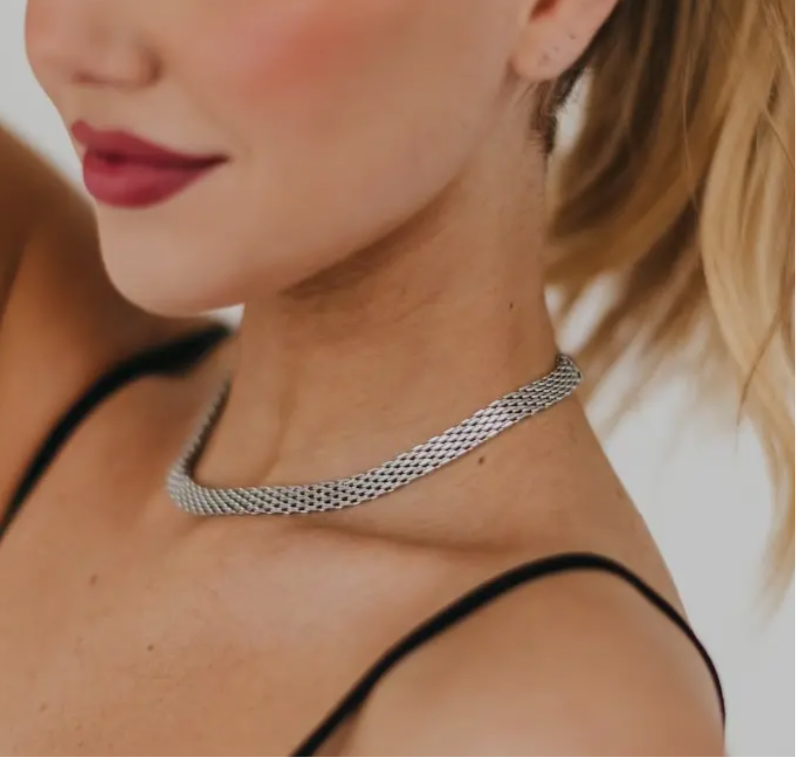 Milani Silver Mesh Necklace