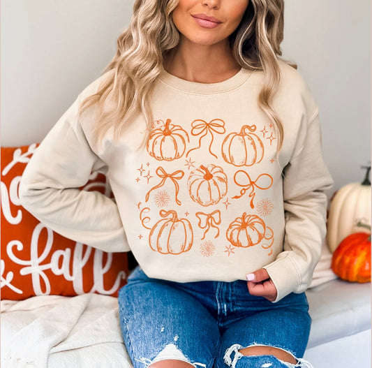 Falling for Fall Doodles Crewneck